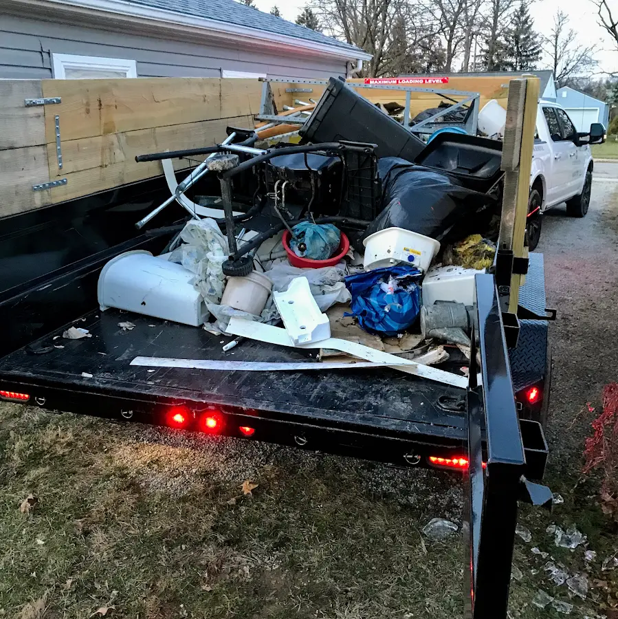Roll-off dumpster delivered to a residential driveway in Caldwell